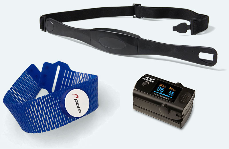 Atris-band met sensor, Saturatiemeter en hartslagband